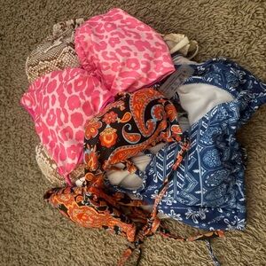 Colorful Patterned Bikini Tops